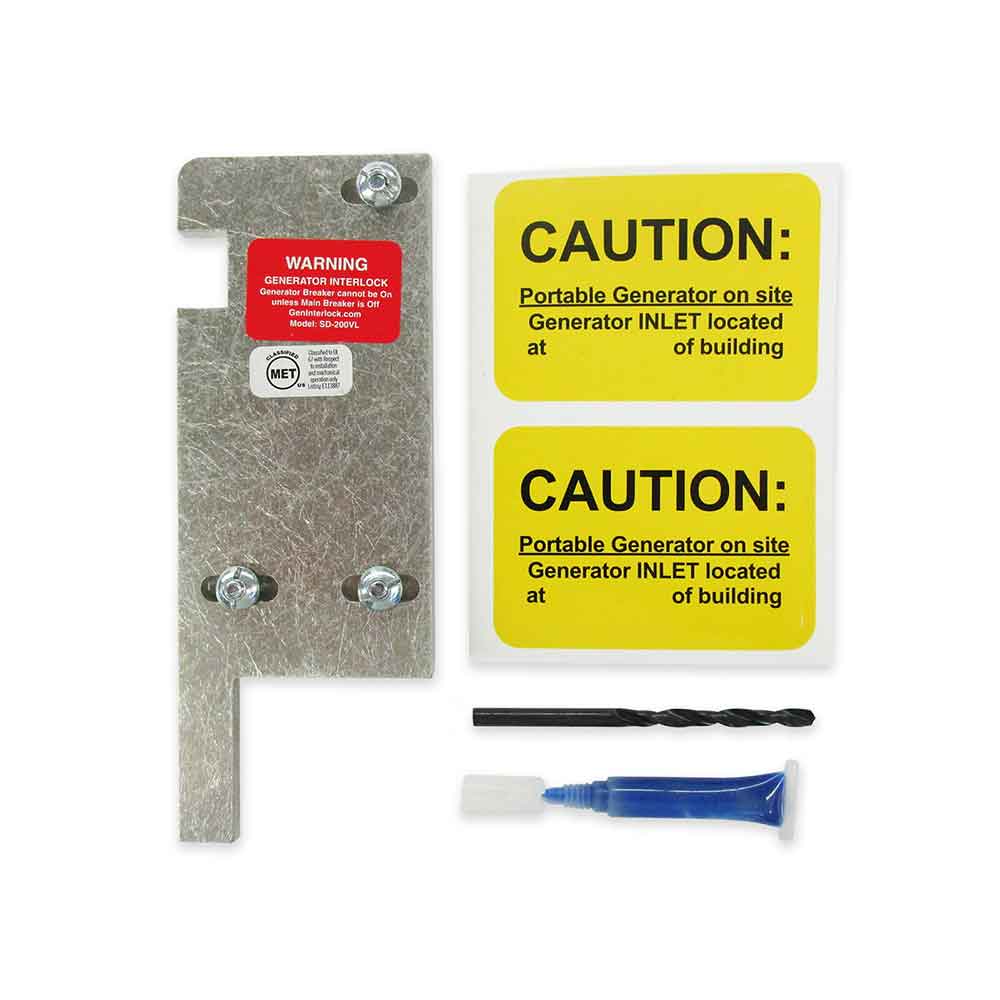GenInterlock SD-200VL Generator Interlock Kit Breaker Panel 150