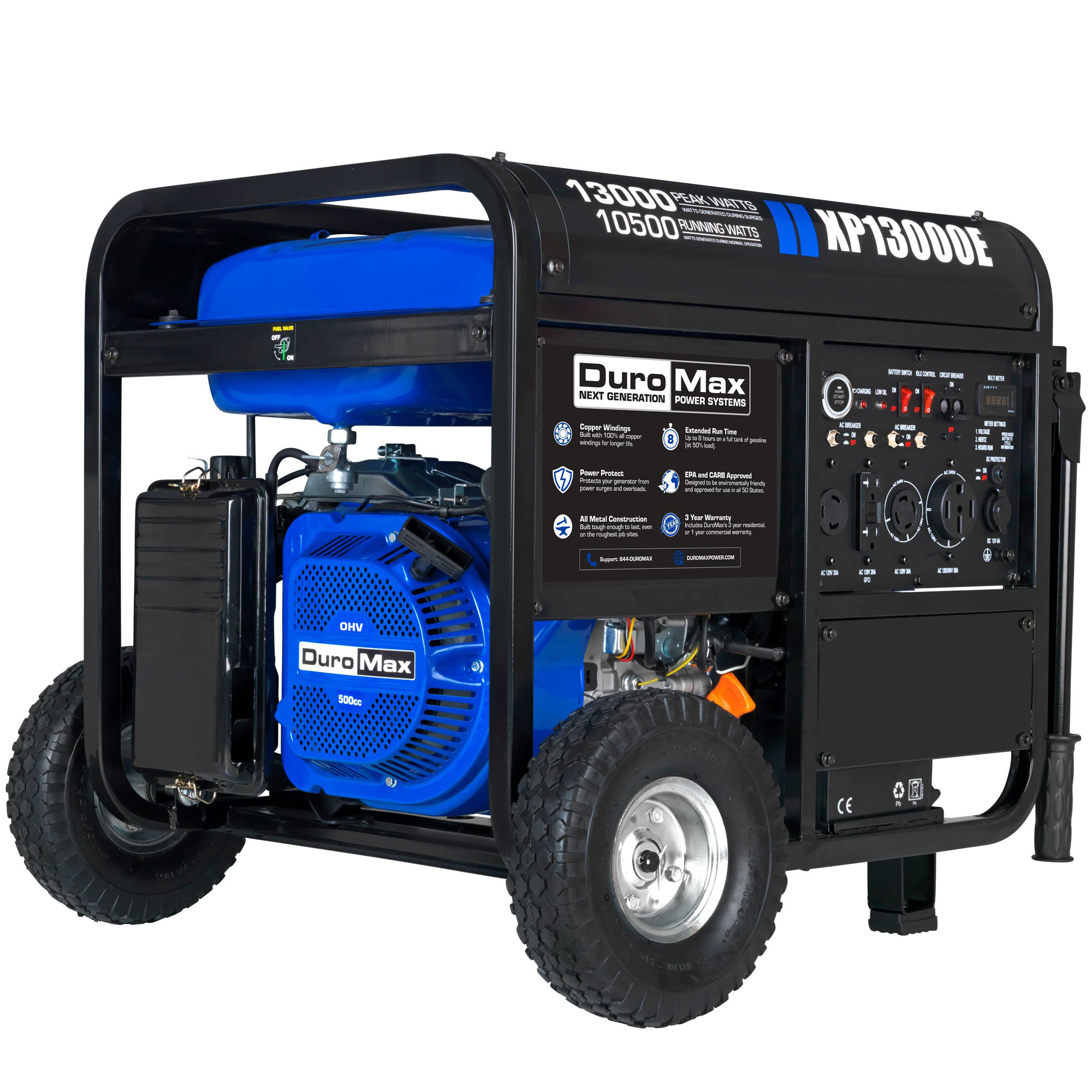 DuroMax XP13000E 13 000 Watt Portable Gas Powered Generator