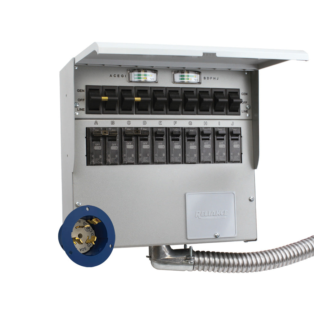 Reliance A510A 125/250V 50A Pro/Tran 2 Portable Generator Transfer Swi ...