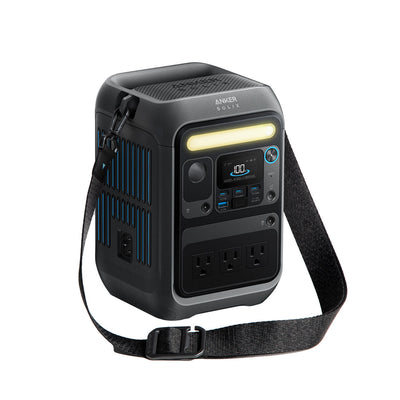 Anker SOLIX C300X 288Wh Portable Power Station - Travel-Friendly & Fast Charge - Black