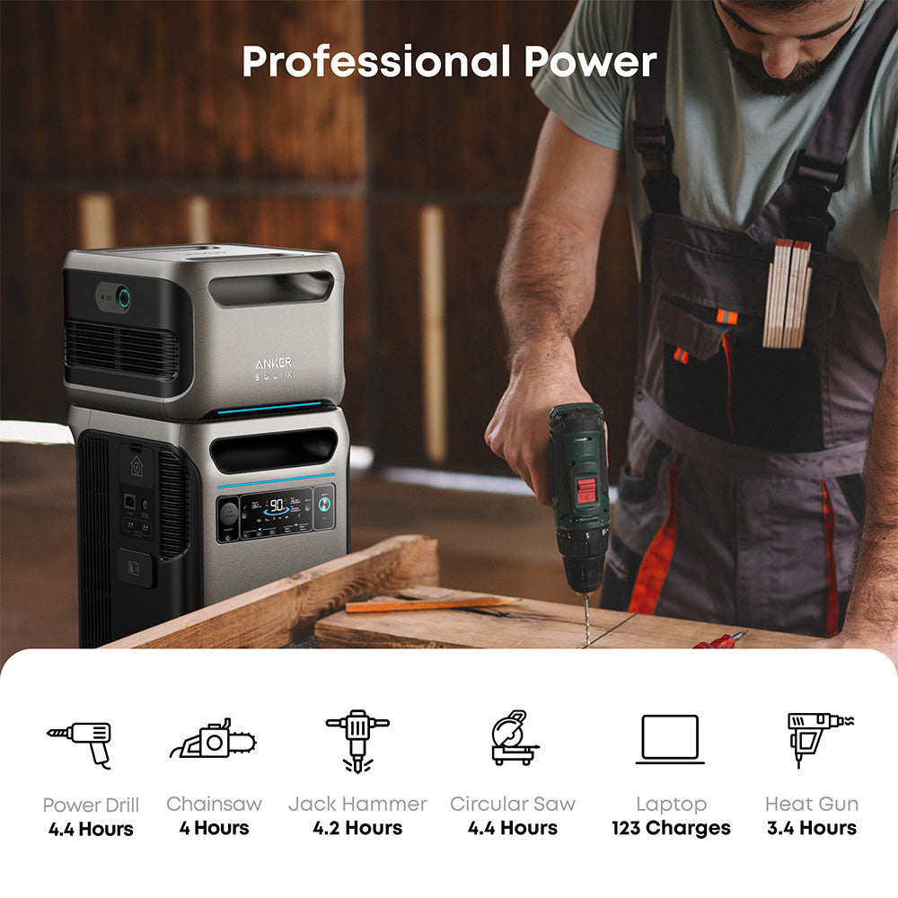 Anker SOLIX BP3800 Expansion Battery 3840Wh for F3800 – Generator Factory  Outlet
