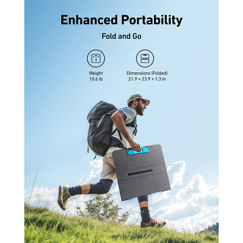 Anker SOLIX PS100 100 Watt Portable Solar Panel - Monocrystalline, IP67 Waterproof