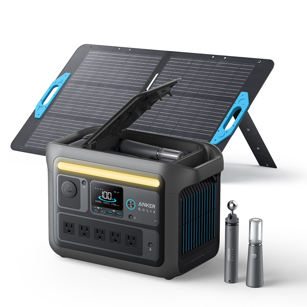 Anker SOLIX C800X 768Wh/1200W Generator w/ 100W Solar Panel