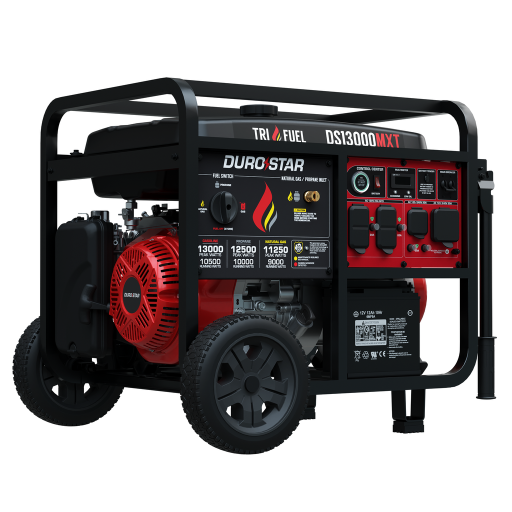 DuroStar DS13000MXT 13,000W/10,500W 500cc Electric Start Tri Fuel