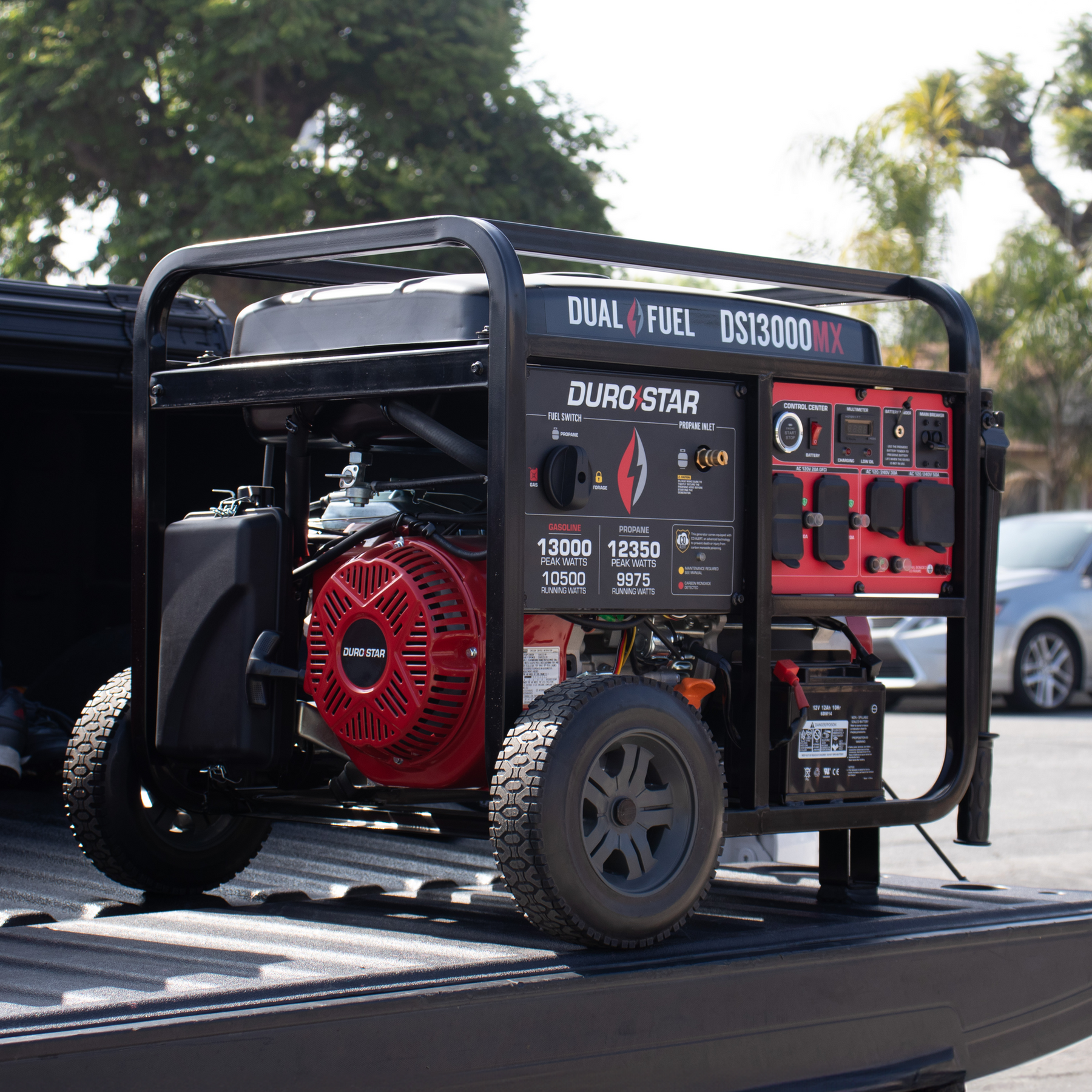 Multistar Generator DuroStar DS13000MX 13,000W/10,500W 500cc Electric Start Dual Fuel Port ...