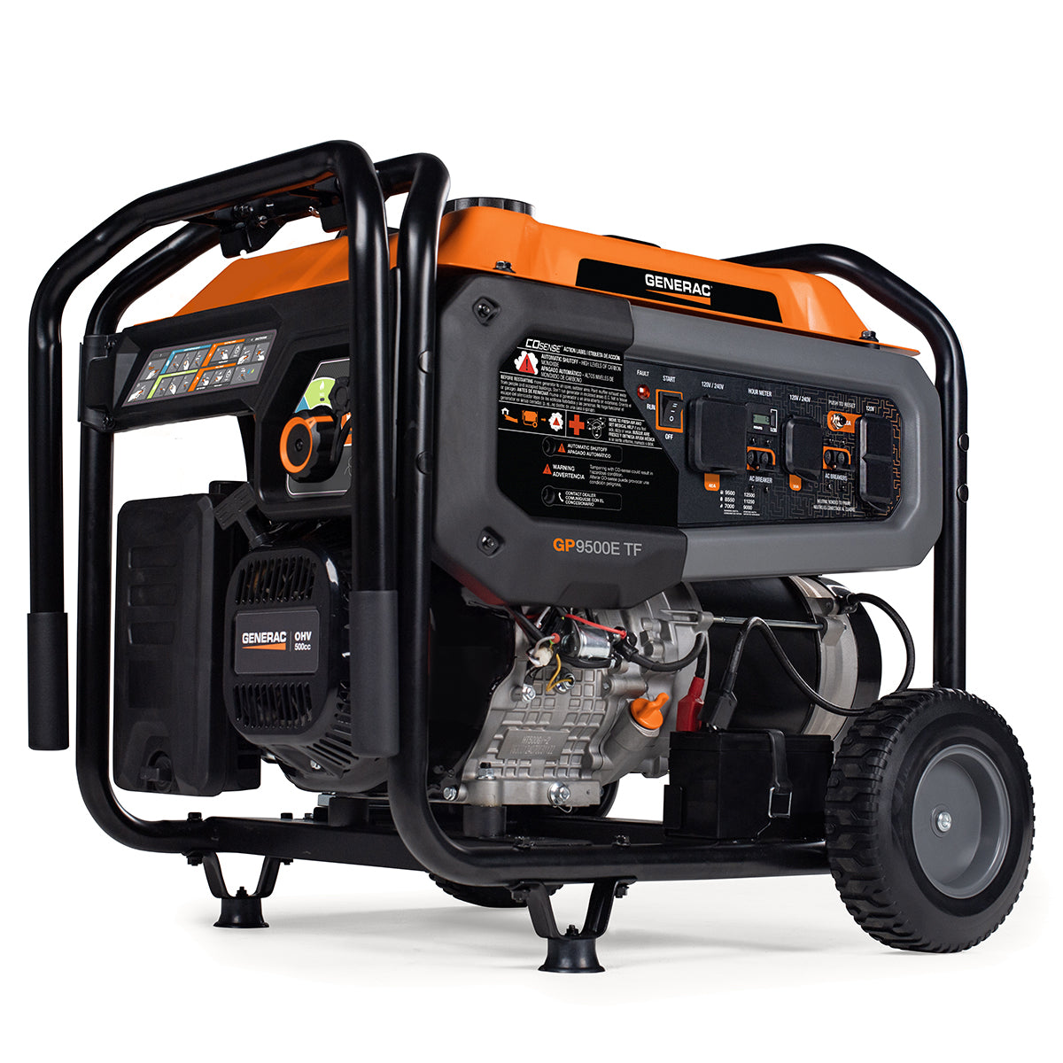 Generac 8061 GP Series 12,500W Tri-Fuel 50-State Portable Generator w ...
