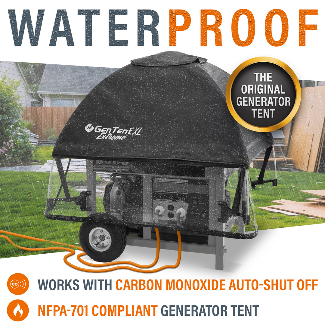 generator tent GenTent GTXPFUAPBK XL Plus Black Cover Universal Kit for Open Frame Ge – Generator Factory Outlet