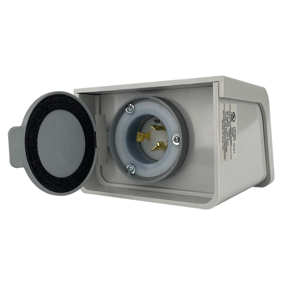 Reliance PBN30 30 Amp NEMA Non-Metallic Power Inlet Box w/ L1430 Confi ...