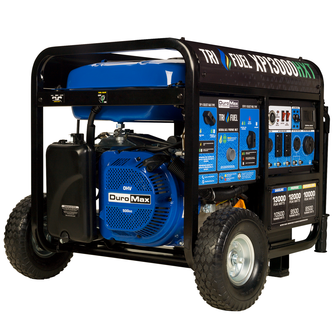 DuroMax XP13000HXT 13,000 Watt Electric Start Tri-Fuel Portable