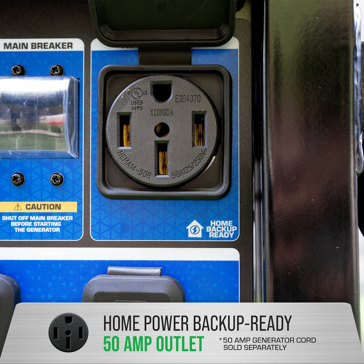 Outlet Code Generator DuroMax XP15000HX 15,000 Watt Electric Start Dual Fuel Portable Genera ...