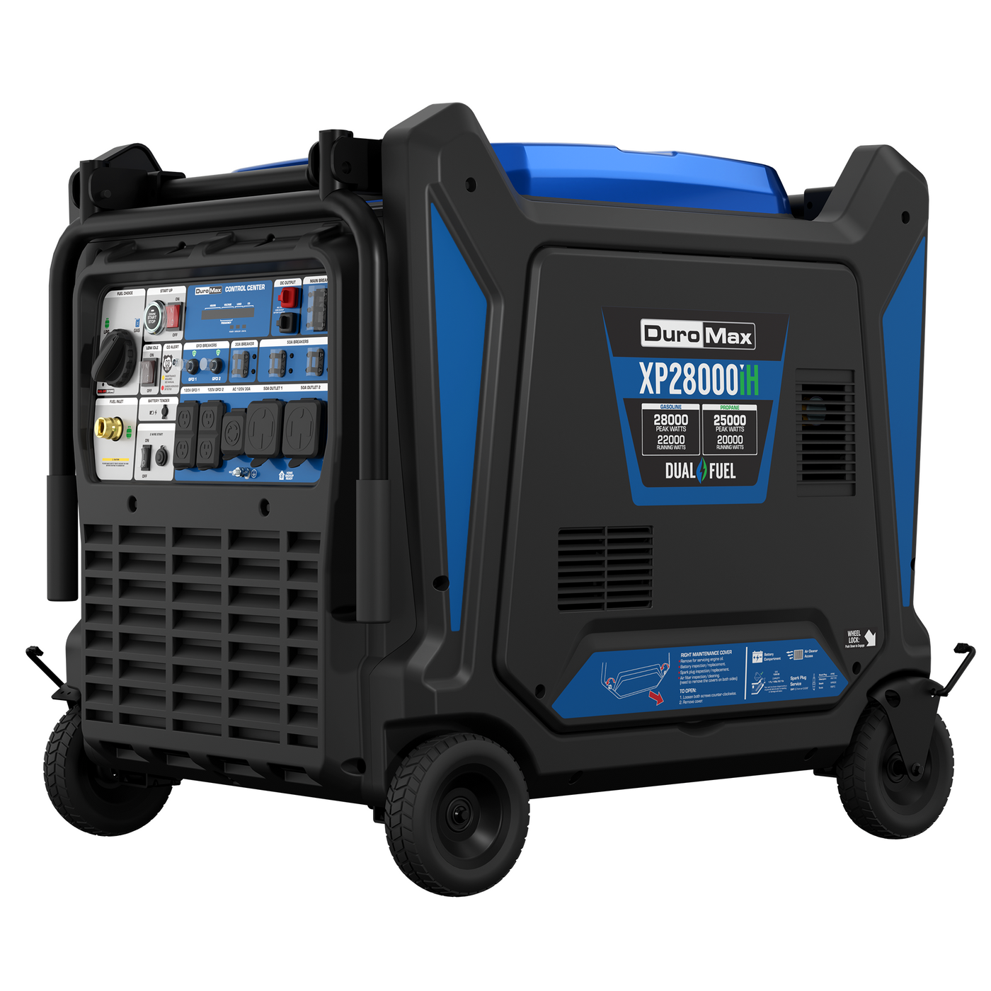 DuroMax XP28000iH 28,000 Watt Dual Fuel Portable Inverter Generator w ...