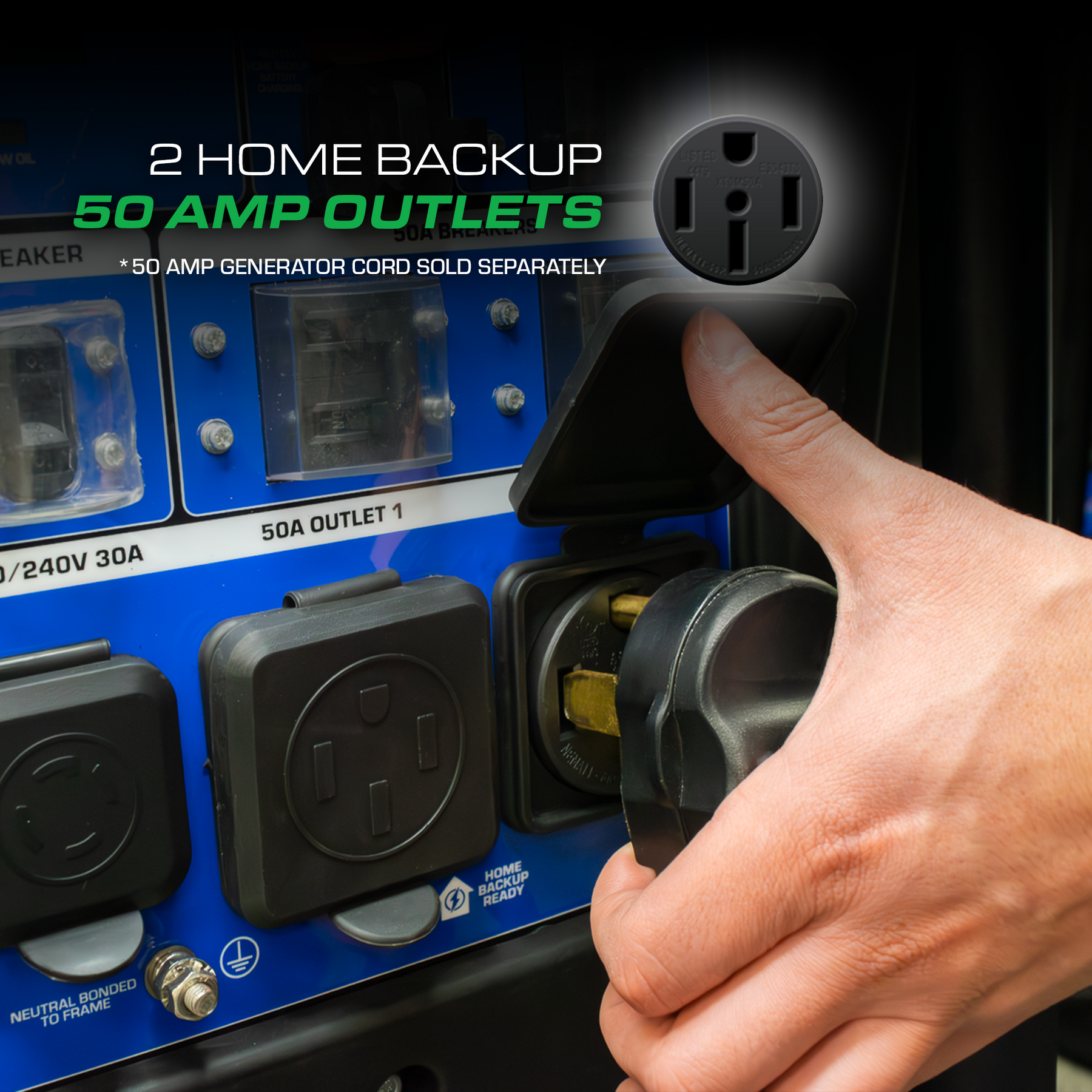 Outlet Code Generator DuroMax XP28000iH 28,000 Watt Dual Fuel Portable Inverter Generator w ...