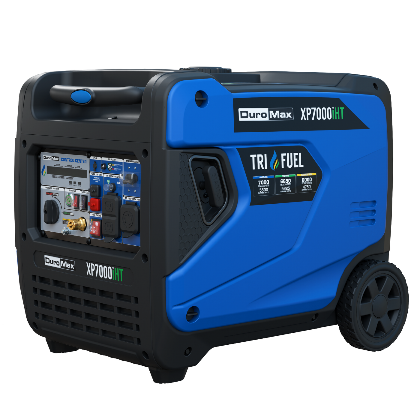 熊9900 7700 p7000 p5000 DuroMax XP7000iHT 7,000 Watt Portable Tri Fuel Inverter Generator