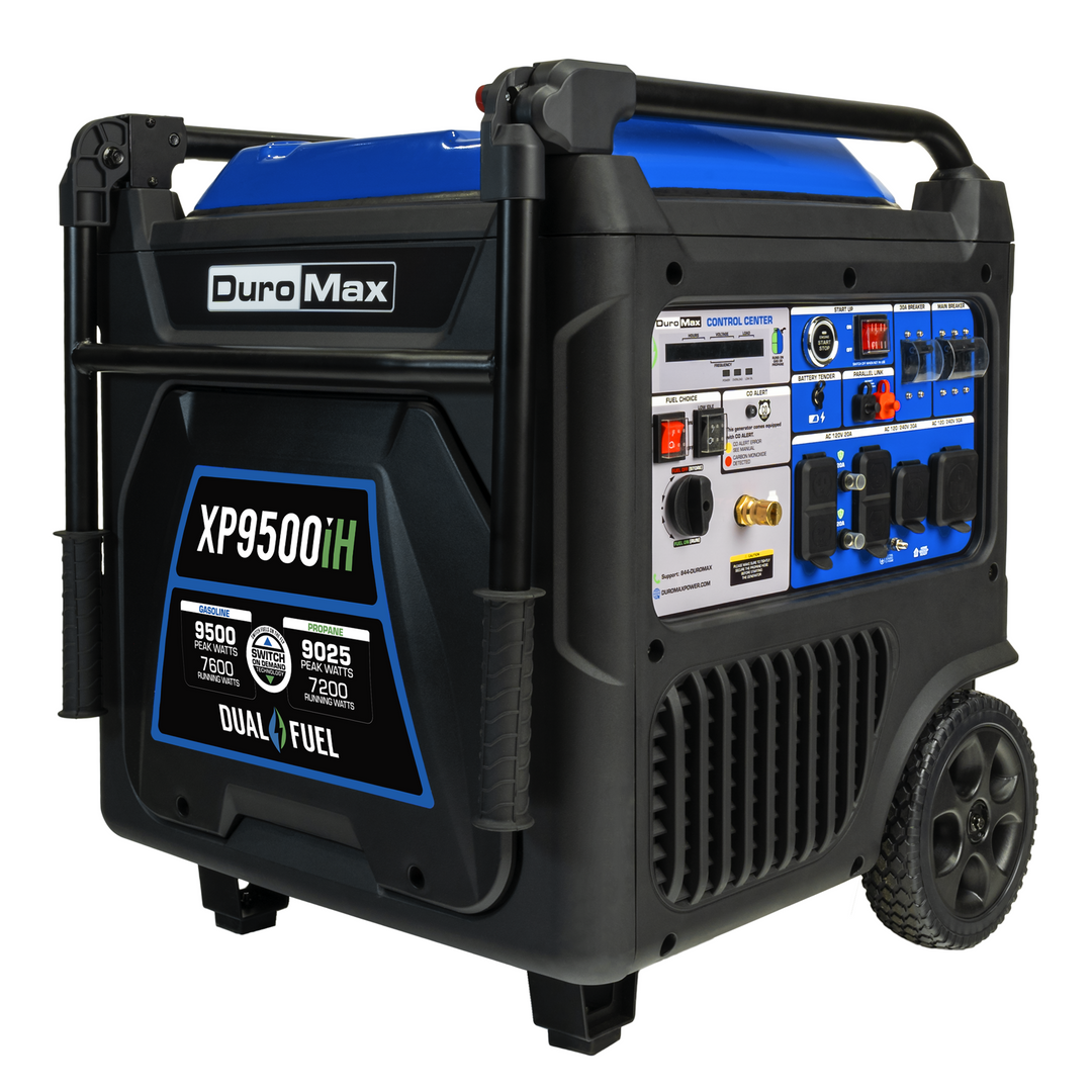 DuroMax XP9500iH 9,500 Watt Portable Dual Fuel Inverter Generator