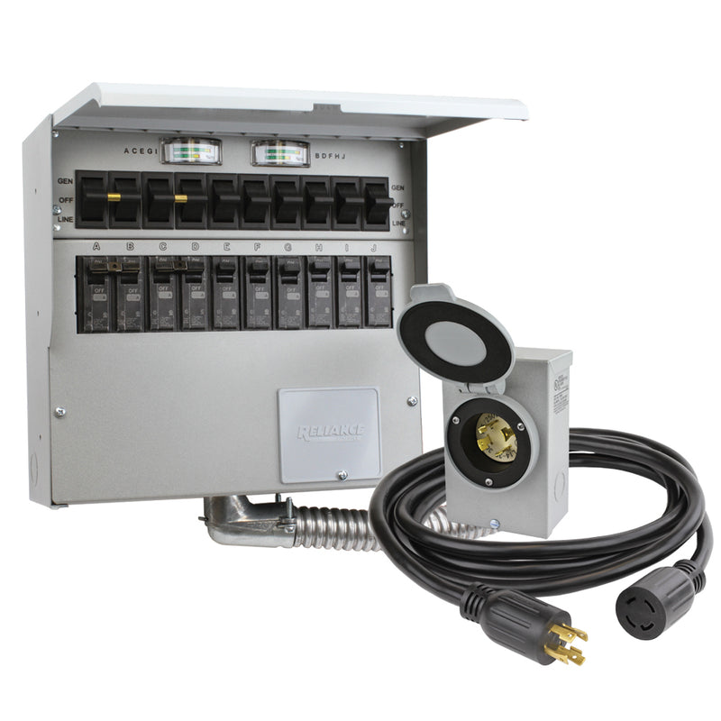 Reliance 310CDKN 30 Amp 10 Circuit Manual Transfer Switch Kit ...