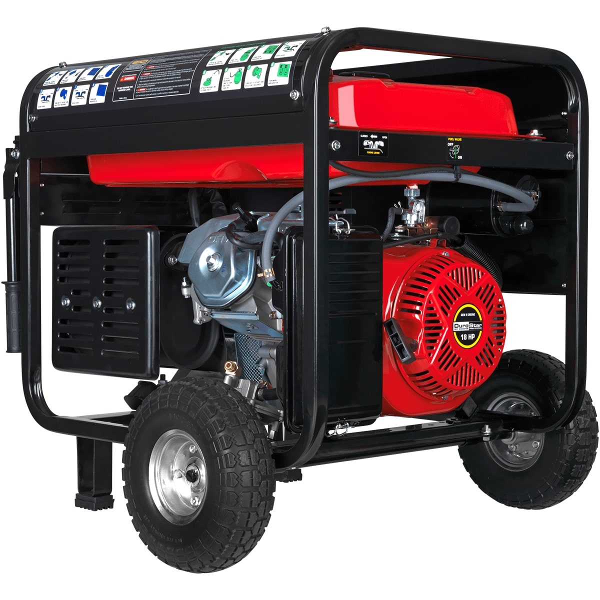 DuroStar DS10000EH 10,000W 439cc Dual Fuel Portable Generator w/ Electric Start