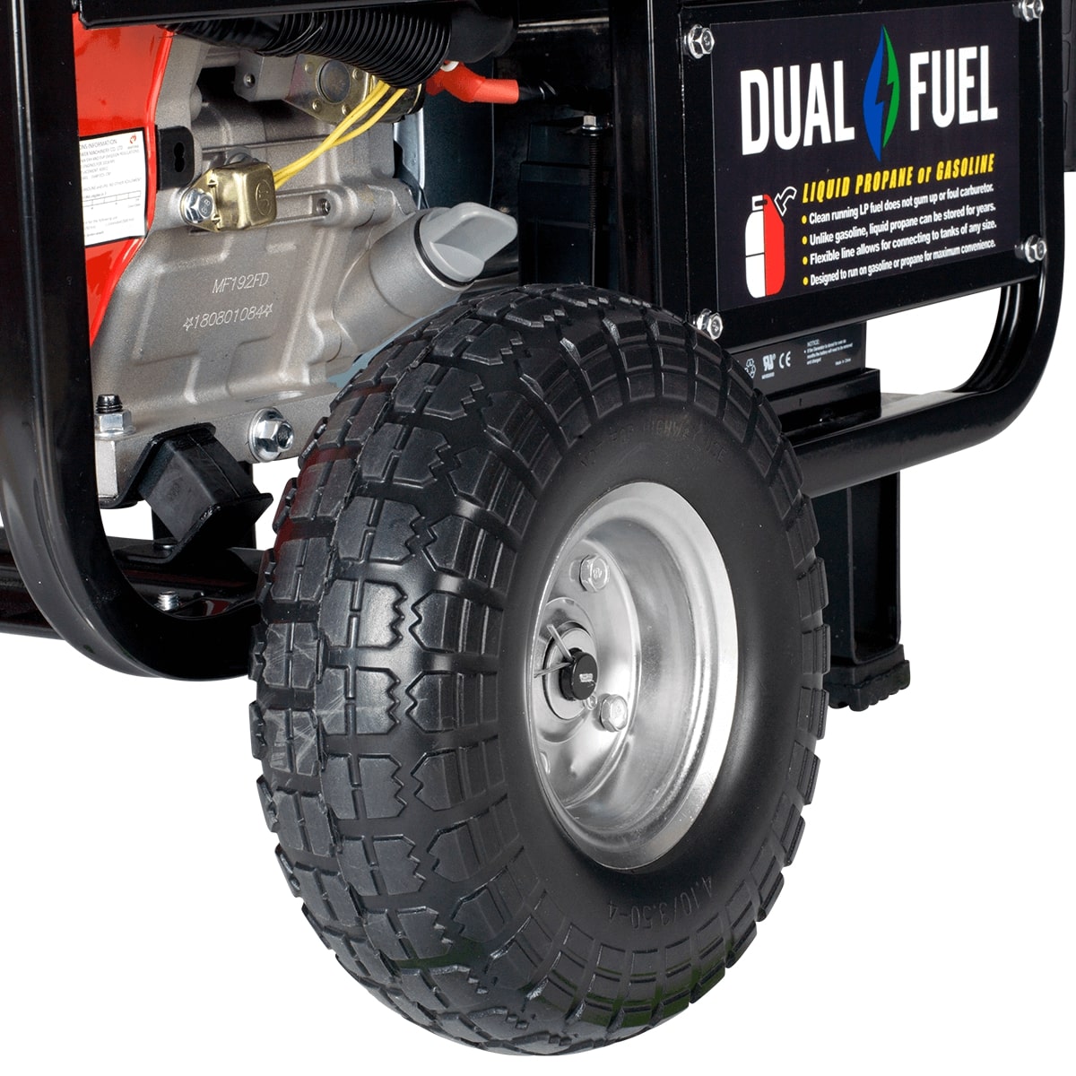 DuroStar DS10000EH 10,000W 439cc Dual Fuel Portable Generator w/ Electric Start
