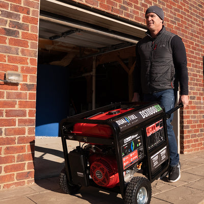 DuroStar DS11000DX 11,000W/9,000W 457cc Electric Start Dual Fuel Portable Generator w/ CO Alert