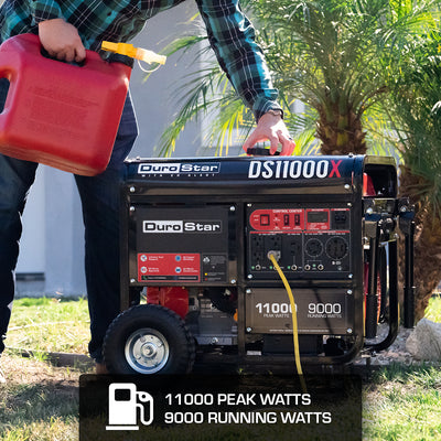 DuroStar DS11000X 11,000W/9,000W 457cc Electric Start Portable Generator w/ CO Alert