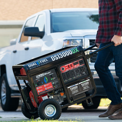 DuroStar DS13000DX 13,000W/10,500W 500cc Electric Start Dual Fuel Portable Generator w/ CO Alert