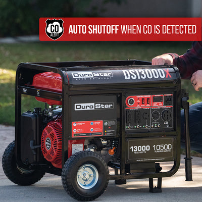 DuroStar DS13000X 13,000W/10,500W 500cc Electric Start Portable Generator w/ CO Alert