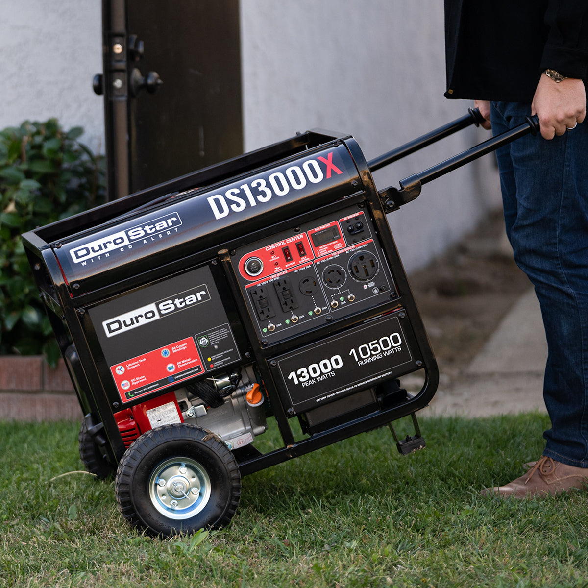 DuroStar DS13000X 13,000W/10,500W 500cc Electric Start Portable Generator w/ CO Alert