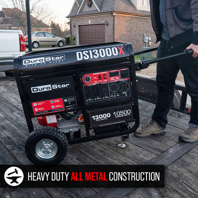 DuroStar DS13000X 13,000W/10,500W 500cc Electric Start Portable Generator w/ CO Alert