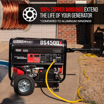 DuroStar DS4500X 4,500W/3,500W 210cc Electric Start Portable Generator w/ CO Alert
