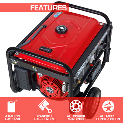 DuroStar DS4850EH 4,850-Watt Dual Fuel Hybrid Generator w/ Electric Start.
