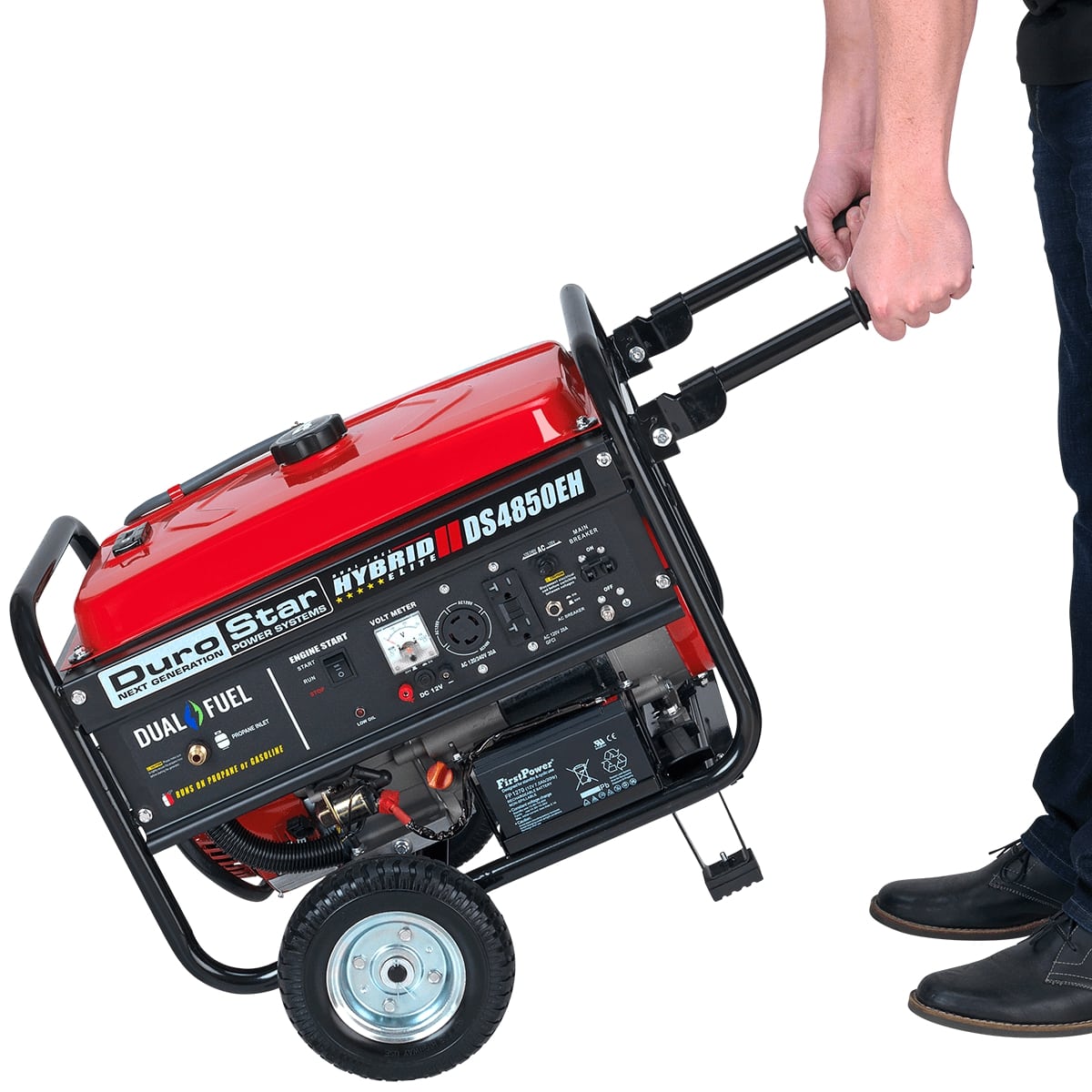 DuroStar DS4850EH 4,850-Watt Dual Fuel Hybrid Generator w/ Electric Start.