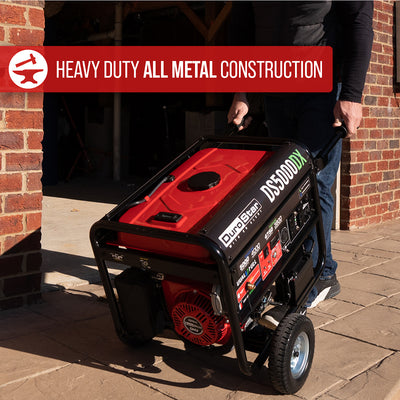 DuroStar DS5000DX 5,000W/4,000W 224cc Electric Start Dual Fuel Portable Generator w/ CO Alert