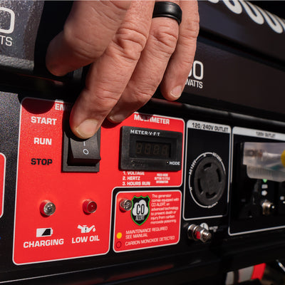 DuroStar DS5000DX 5,000W/4,000W 224cc Electric Start Dual Fuel Portable Generator w/ CO Alert