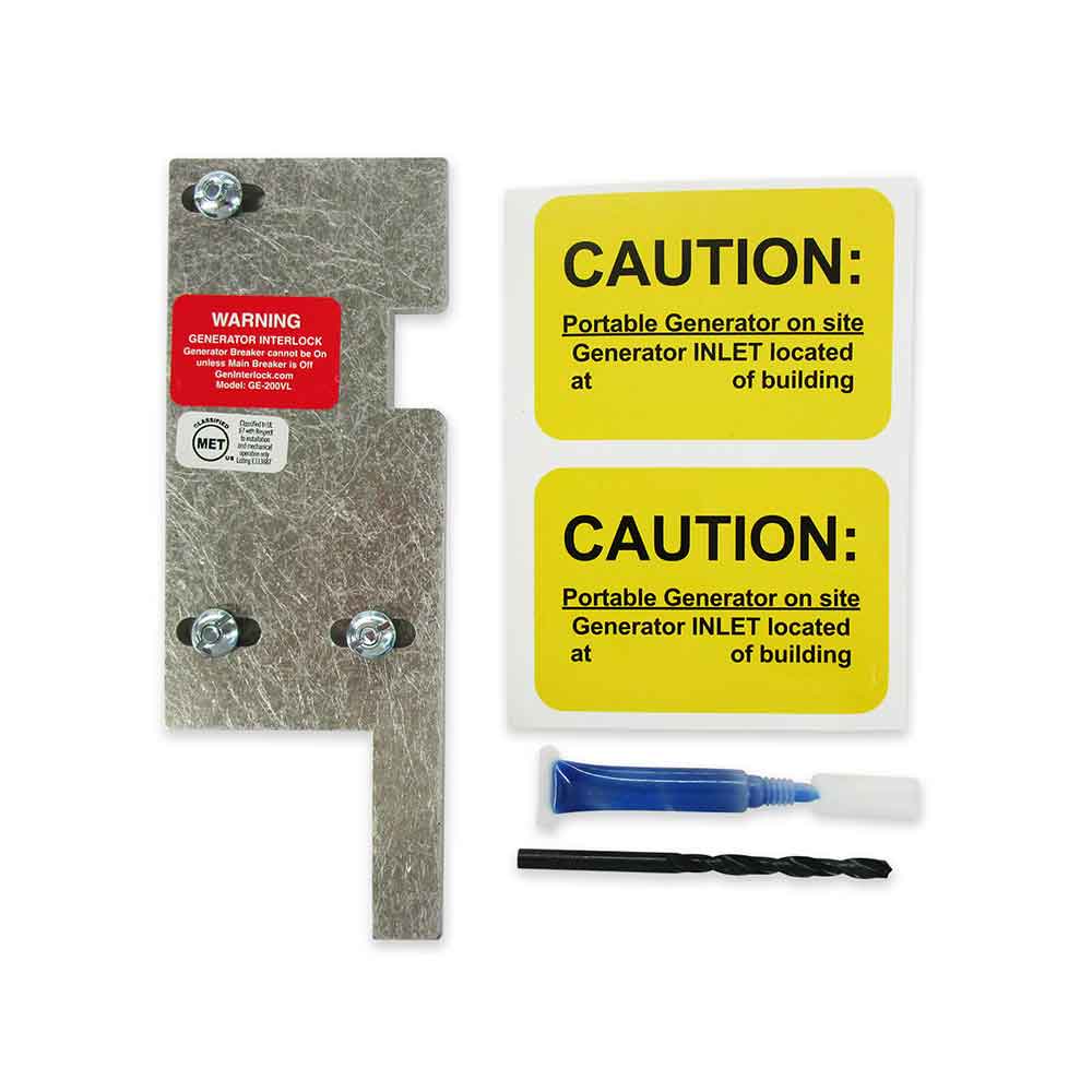 GenInterlock GE-200VL Generator Interlock Kit Breaker Panel 150/200 Am ...