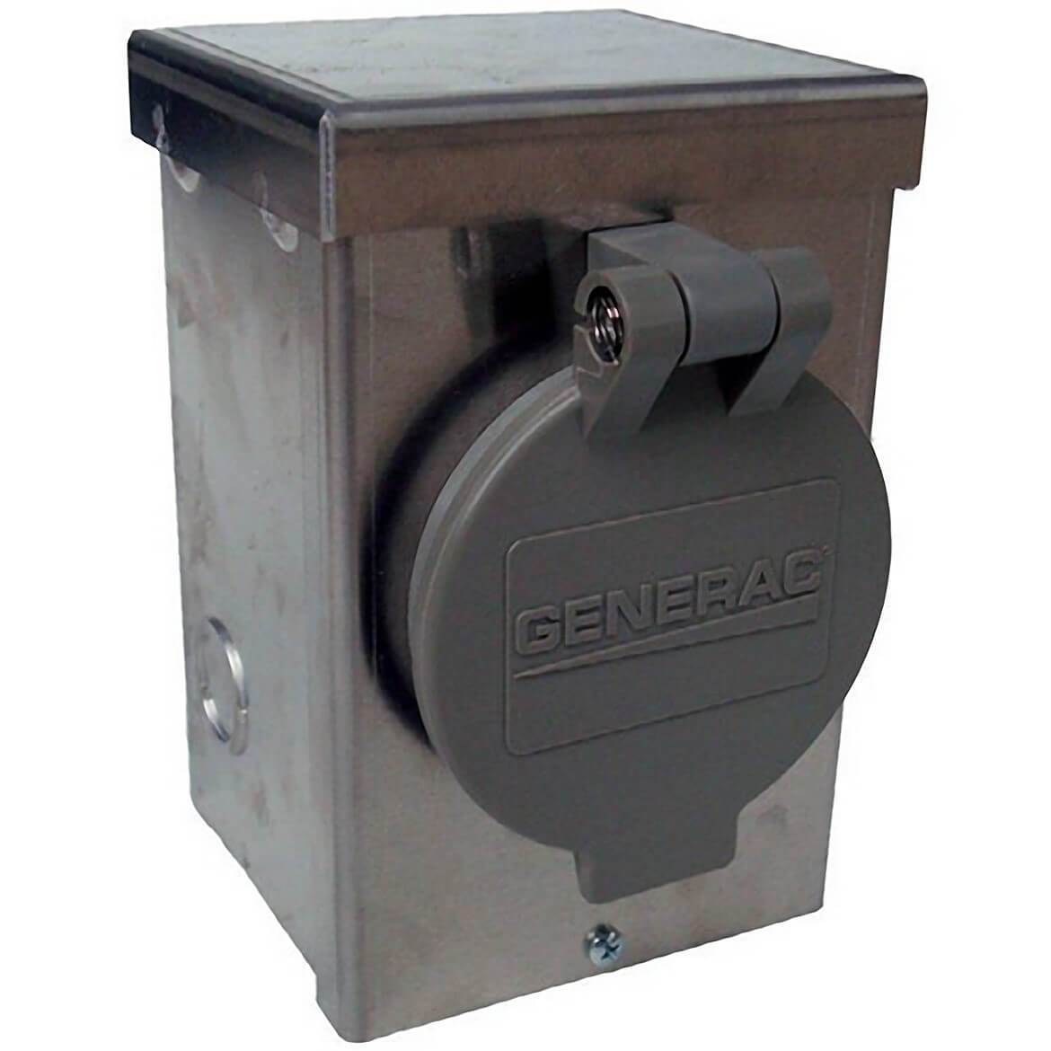 Generac GNC-6346 30 Amp 125/250V Aluminum Power Inlet Box W/ Spring-Lo ...