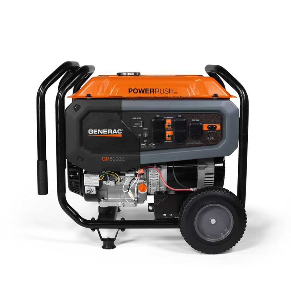 Generac 7676 8000W 120/240V GP8000E Gasoline Powered Portable Generator