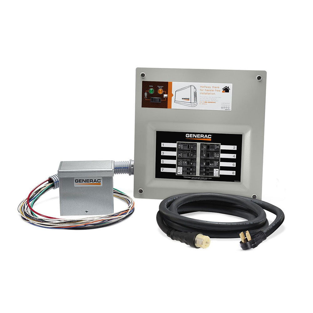Generac 9855 50 Amp 10 Circuit HomeLink Upgradeable Manual Transfer Sw ...