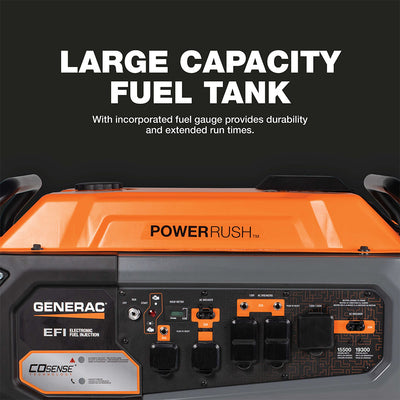 Generac GP15500E 15000 Watt Gasoline Portable Generator w/ Idle Control