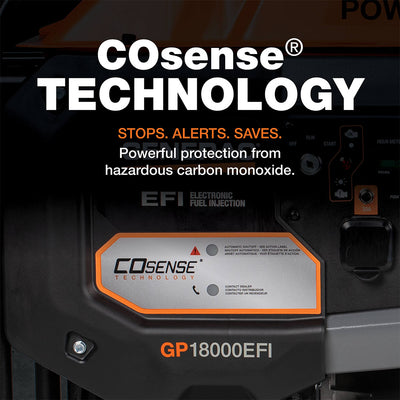 Generac GP18000E 18000 Watt Gasoline  Portable Generator w/ Cosense Technology