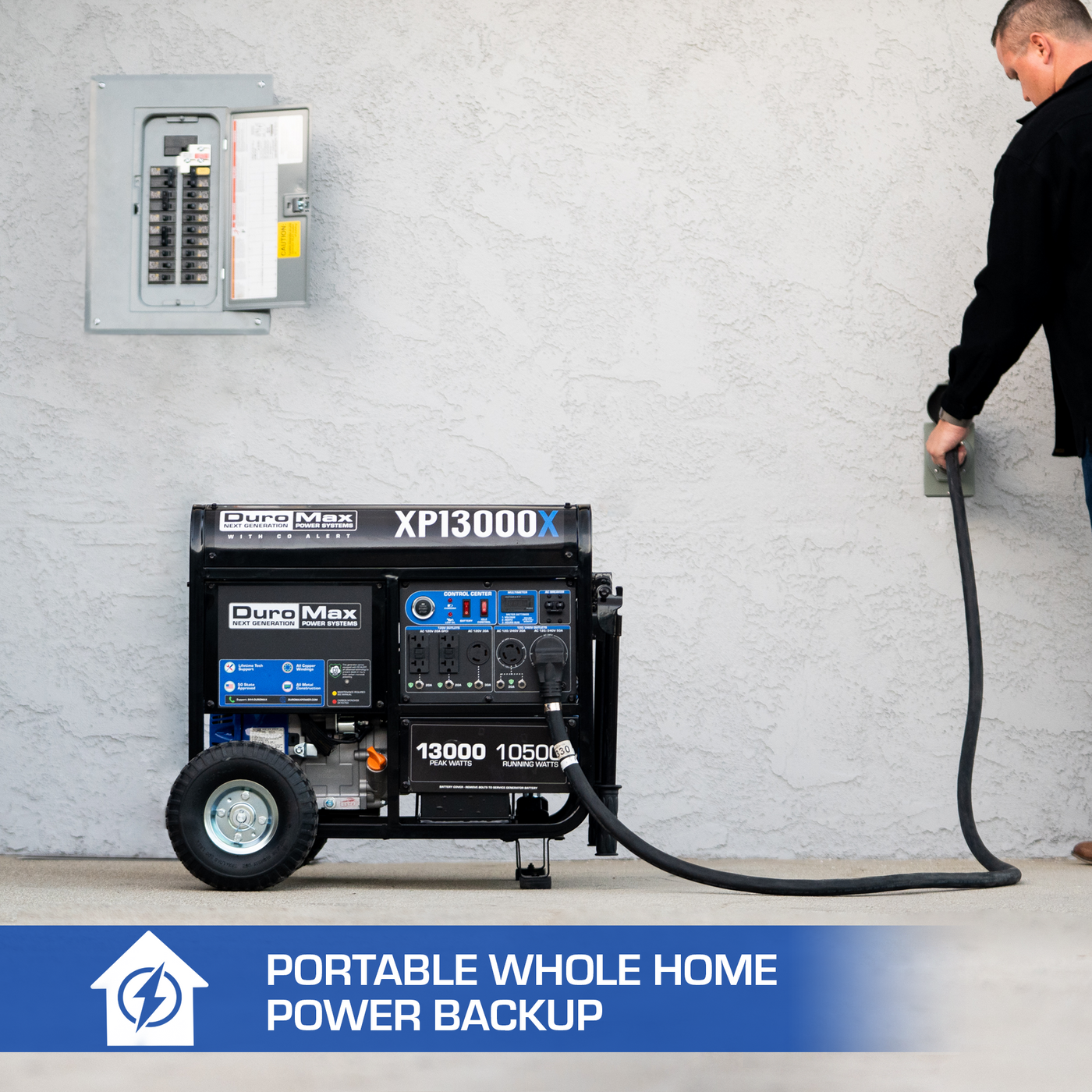 DuroMax XP13000X 13,000 Watt Gasoline Portable Generator w/ CO Alert