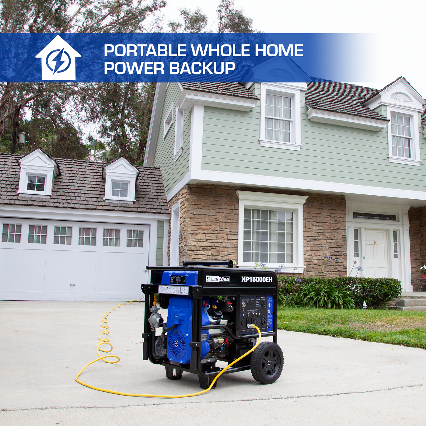 DuroMax XP15000EH 15,000 Watt Portable Dual Fuel Gas Propane Generator