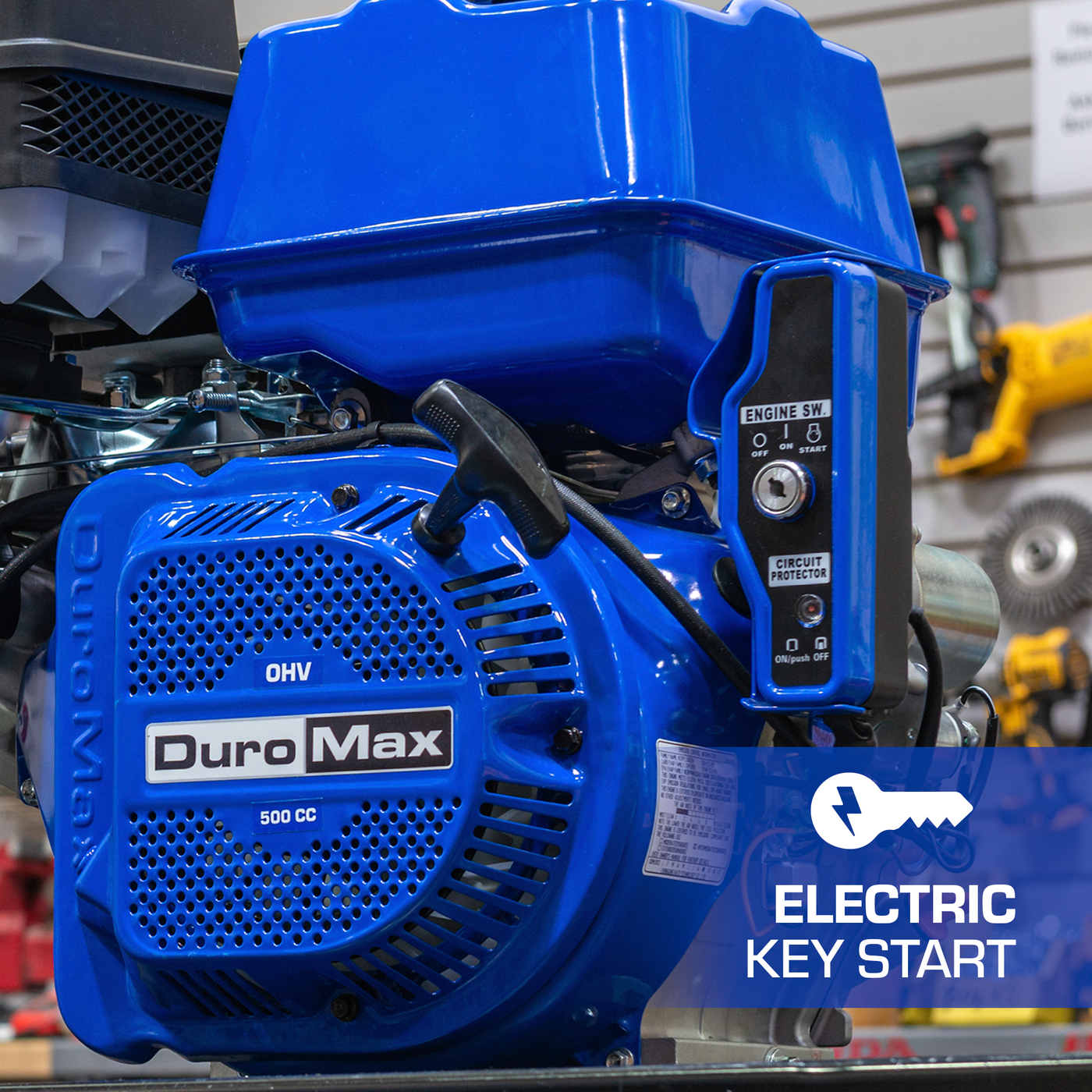 DuroMax XP20HPE 500cc 1-Inch Shaft Recoil/Electric Start Gasoline Engine