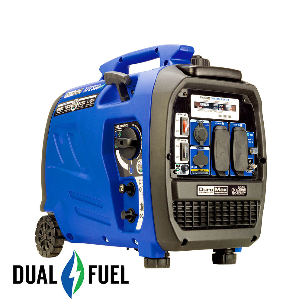 DuroMax XP2300iH 2,300 Watt Portable Dual Fuel Inverter Generator w/ CO Alert