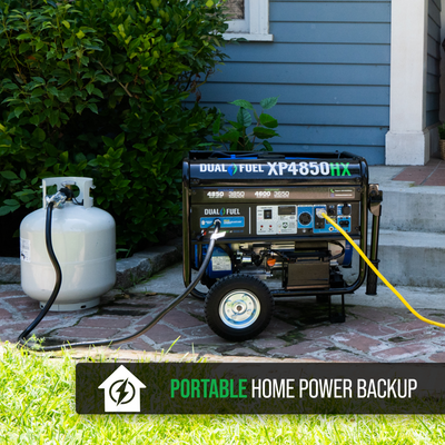 DuroMax XP4850HX 4,850 Watt Portable Dual Fuel Gas Propane CO Alert Generator