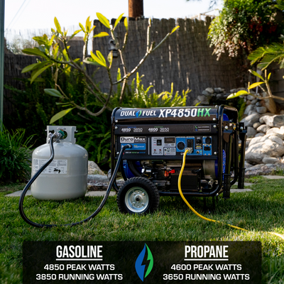 DuroMax XP4850HX 4,850 Watt Portable Dual Fuel Gas Propane CO Alert Generator
