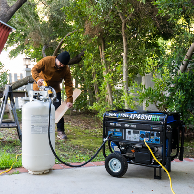 DuroMax XP4850HX 4,850 Watt Portable Dual Fuel Gas Propane CO Alert Generator