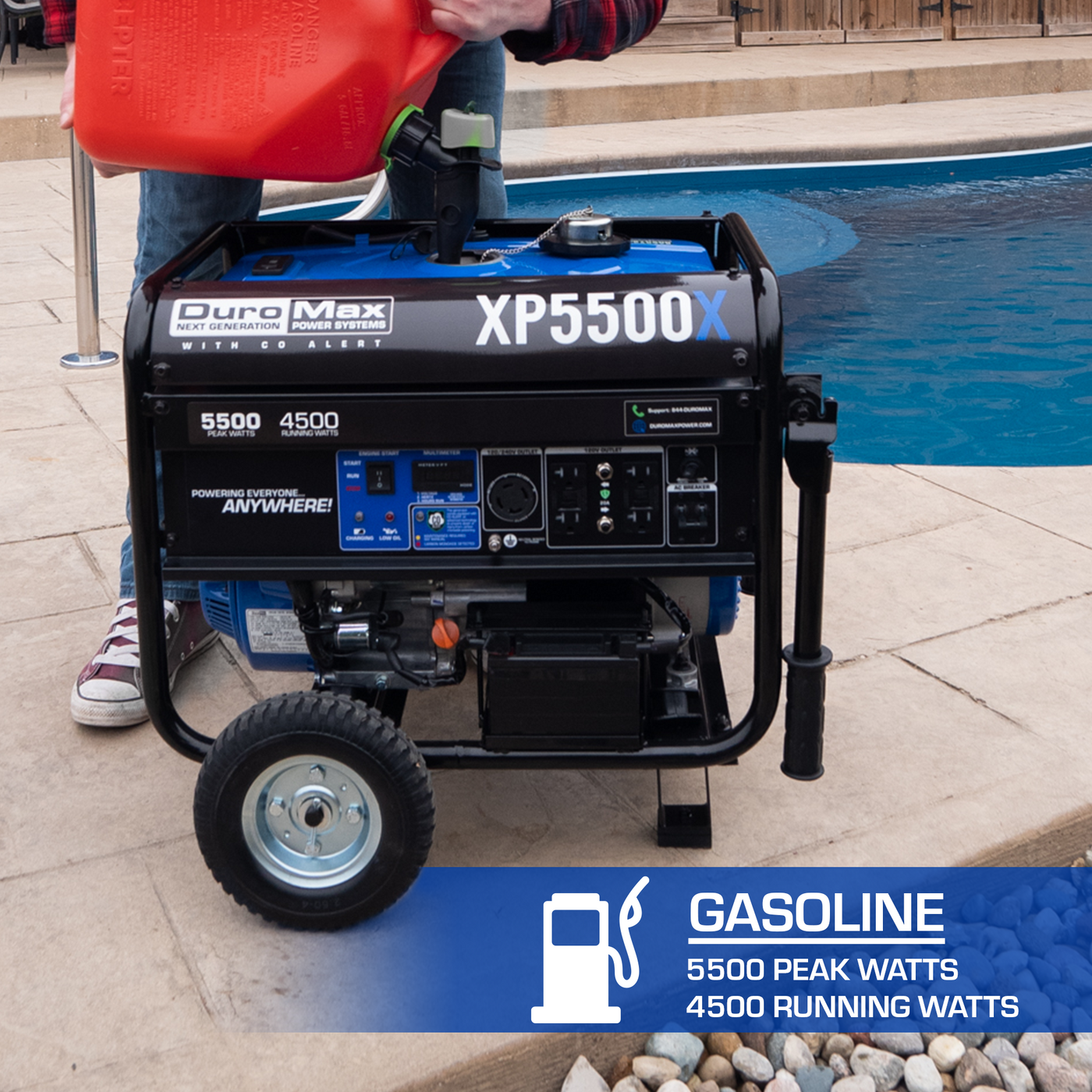 DuroMax XP5500X 5,500 Watt Gasoline Portable Generator w/ CO Alert