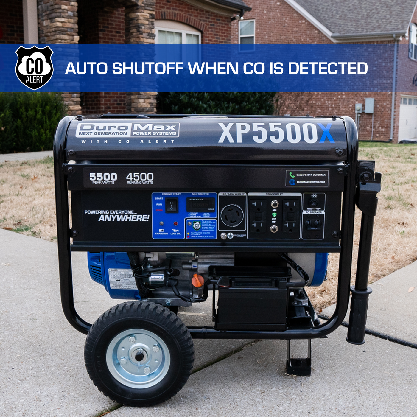 DuroMax XP5500X 5,500 Watt Gasoline Portable Generator w/ CO Alert