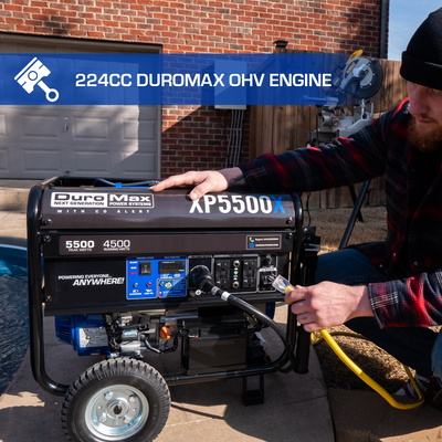DuroMax XP5500X 5,500 Watt Gasoline Portable Generator w/ CO Alert