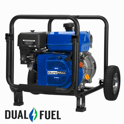 DuroMax XP652WX 158 GPM 2" Dual Fuel Engine Portable Water Pump