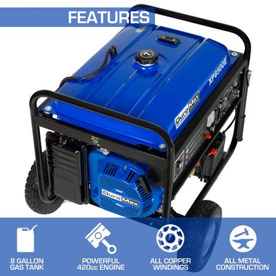 DuroMax XP8500E 8,500 Watt Portable Gas Powered Generator